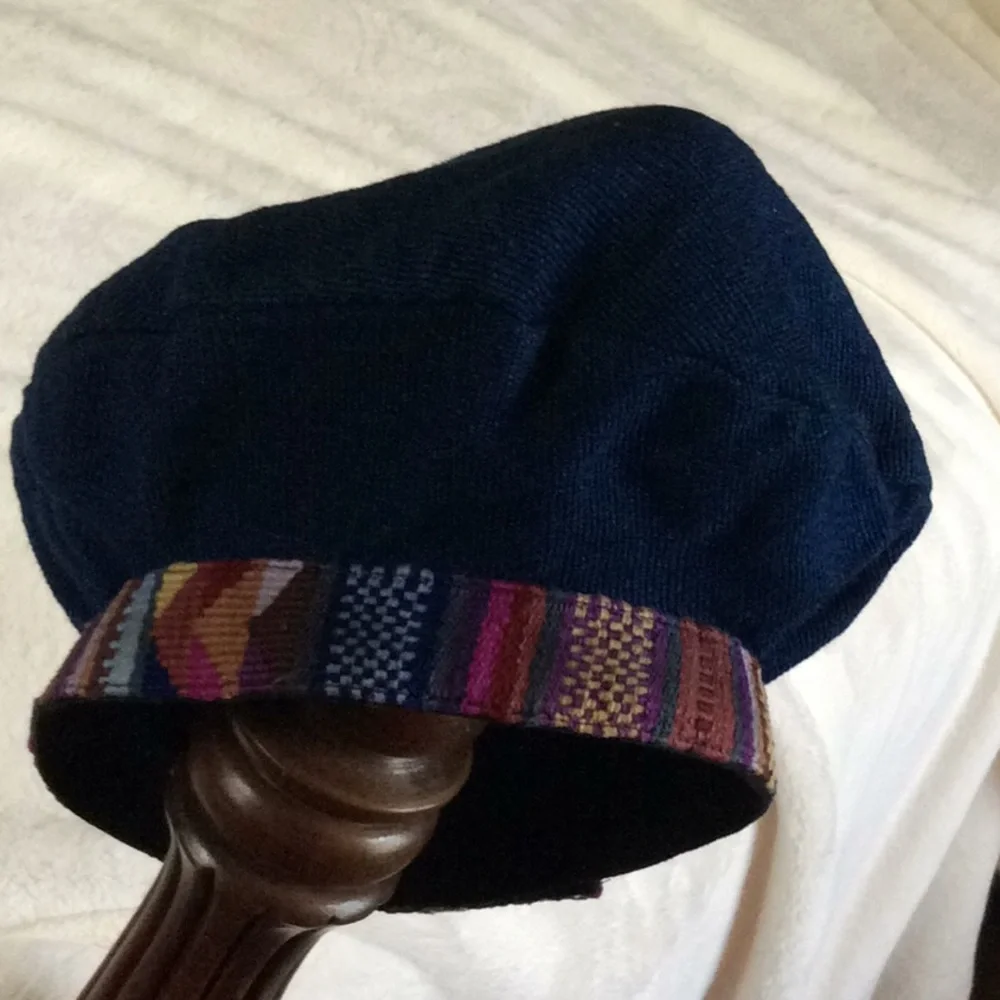 Hat Indigo Blue with Ethnic Woven Band